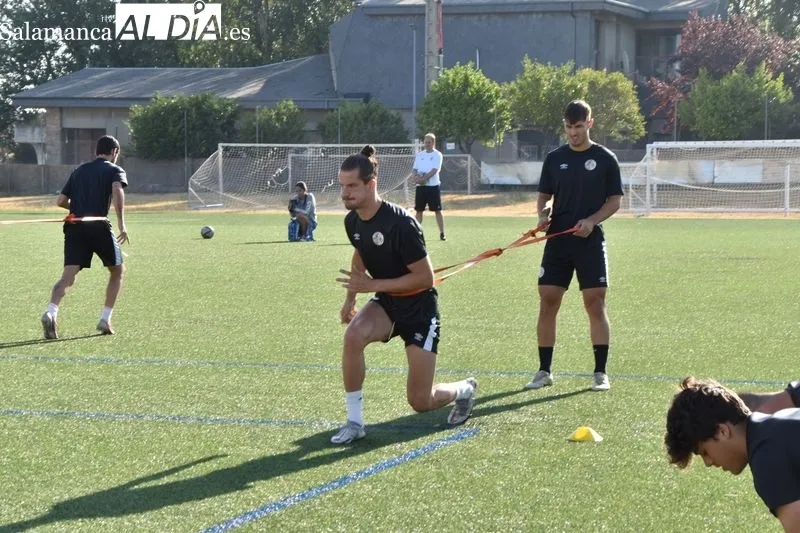 Entrenamiento esta mañana del Salamanca UDS con la última incorporación, Fabio Fonseca