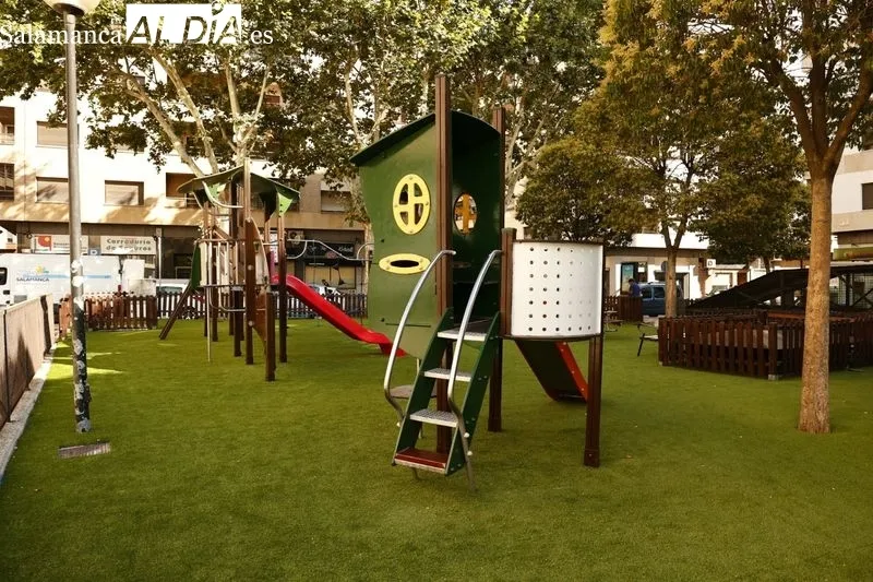 Renovación del parque de la plaza Carmelitas en Salamanca. Foto de David Sañudo