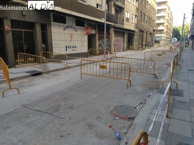 Obras en la calle Álvaro Gil. Foto de David Sañudo