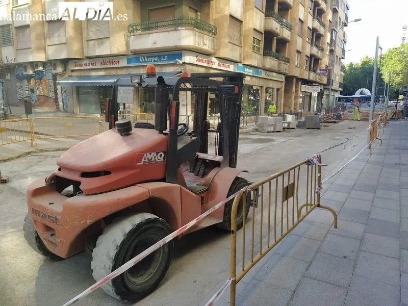 Obras en la calle Álvaro Gil. Foto de David Sañudo