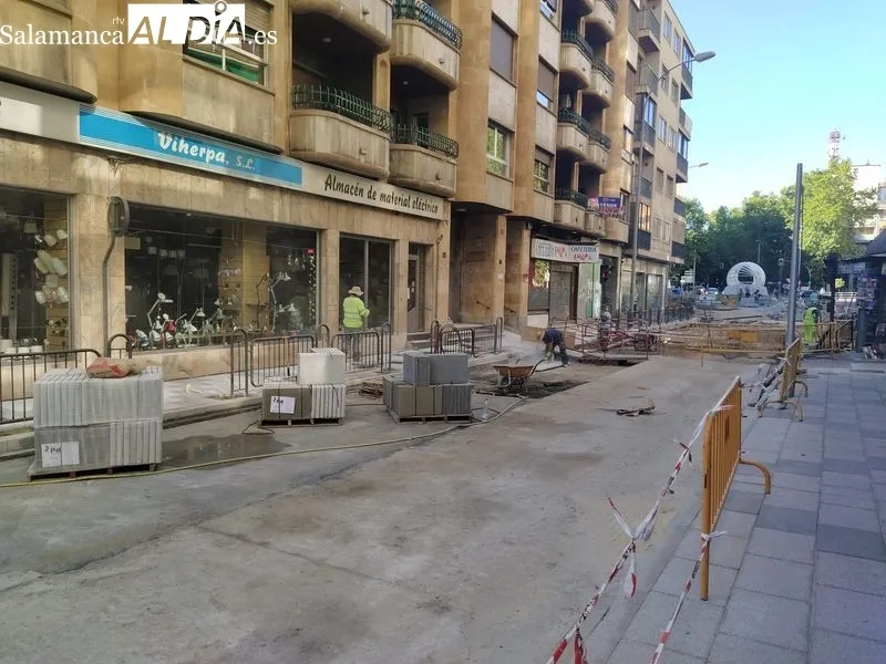 Obras en la calle Álvaro Gil. Foto de David Sañudo
