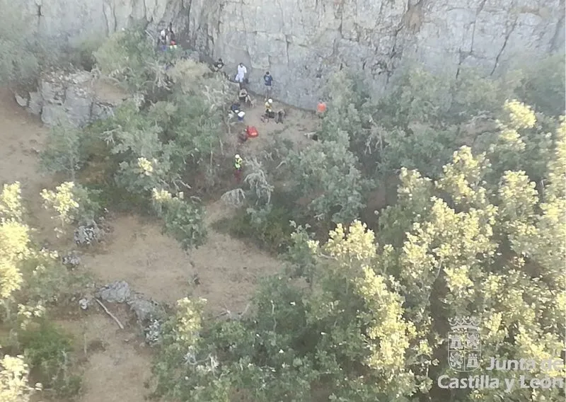 Rescate del escalador en Membibre de la Sierra (Salamanca). Fotos 112 CYL