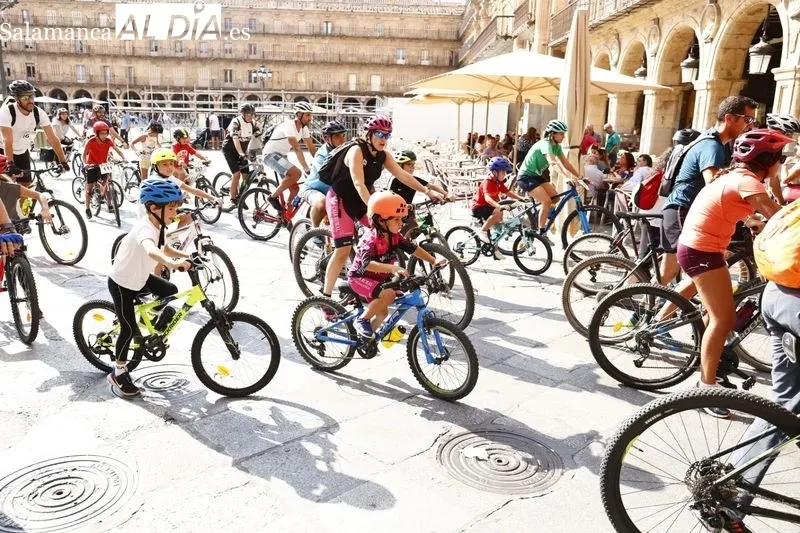 Marcha del Día de la Bici celebrado este domingo en Salamanca