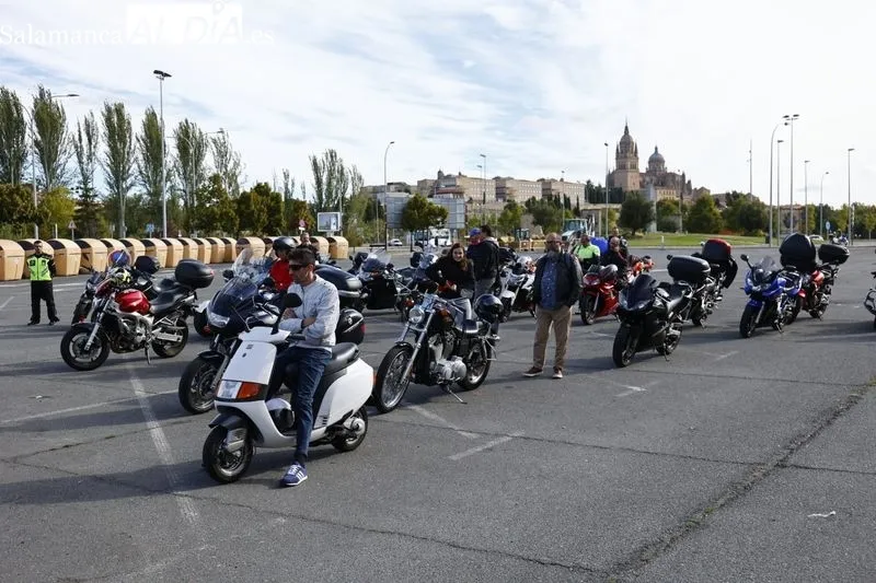 Manifestación de moteros en Salamanca