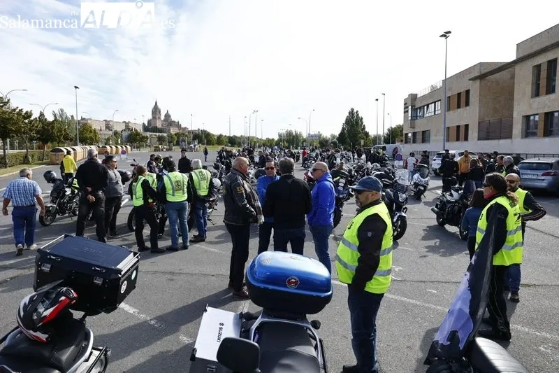 Manifestación de moteros en Salamanca