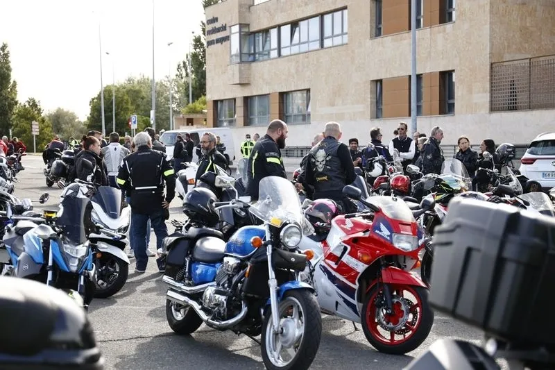 Manifestación de moteros en Salamanca