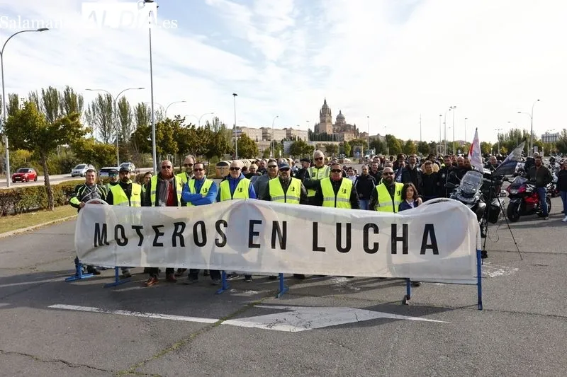 Manifestación de moteros en Salamanca