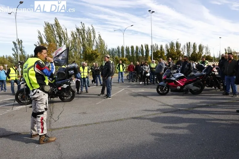 Manifestación de moteros en Salamanca