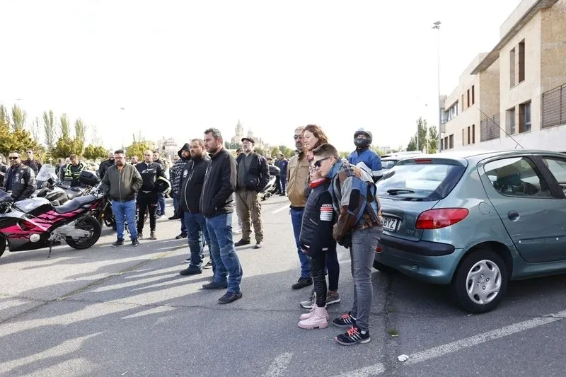 Manifestación de moteros en Salamanca