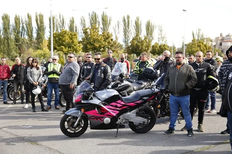 Manifestación de moteros en Salamanca