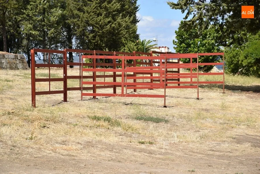 Foto 3 - La colocaci&oacute;n de varias agujas, entre los primeros preparativos de la Feria del Caballo