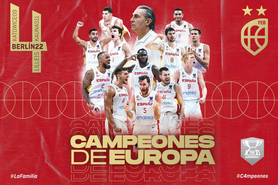 Cartel de celebración / Baloncesto España