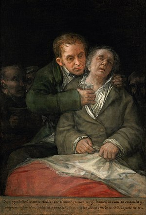GOYA ATENDIDO POR EL DOCTOR ARRIETA. Francisco de Goya, 1820.