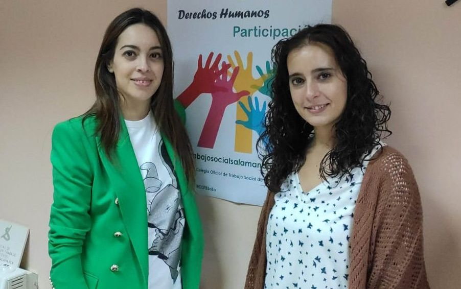 María Isabel Rodríguez Conde y Mónica Rodrigo Sánchez, presidenta y vicepresidenta de la nueva directiva del Colegio Oficial de Trabajo Social de Salamanca y Zamora