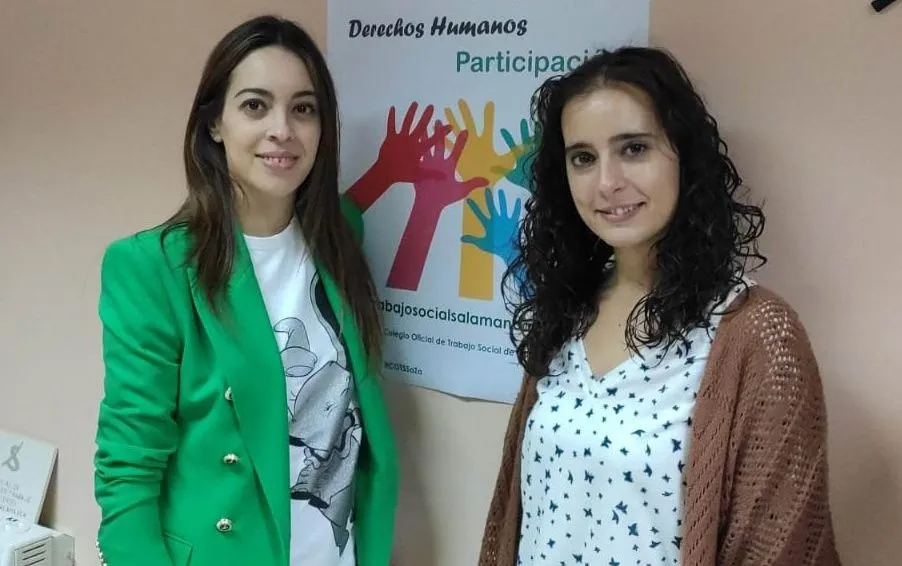 María Isabel Rodríguez Conde y Mónica Rodrigo Sánchez, presidenta y vicepresidenta de la nueva directiva del Colegio Oficial de Trabajo Social de Salamanca y Zamora