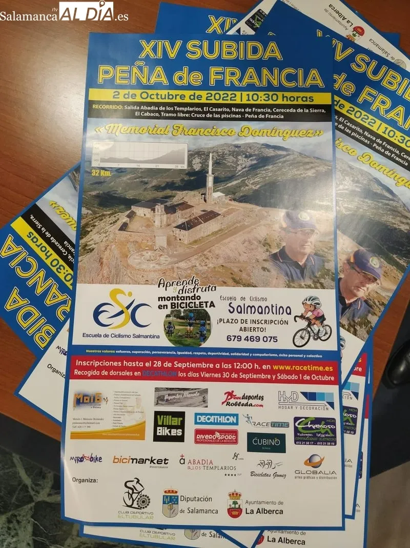 Foto 3 - M&aacute;s de 400 ciclistas participar&aacute;n en la XIV Subida Pe&ntilde;a de Francia 'Memorial Francisco Dom&iacute;nguez' el 2 de octubre