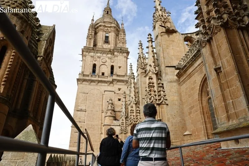Visitantes en Ieronimus, las torres de la Catedral en Salamanca. Foto de David Sañudo