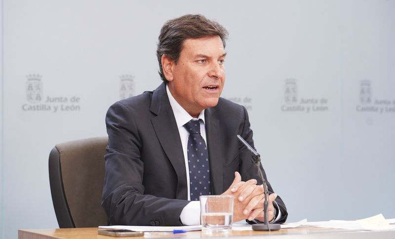 Rueda de prensa del consejero de Economía y Hacienda y portavoz de la Junta, Carlos Fernández Carriedo. Foto JCYL
