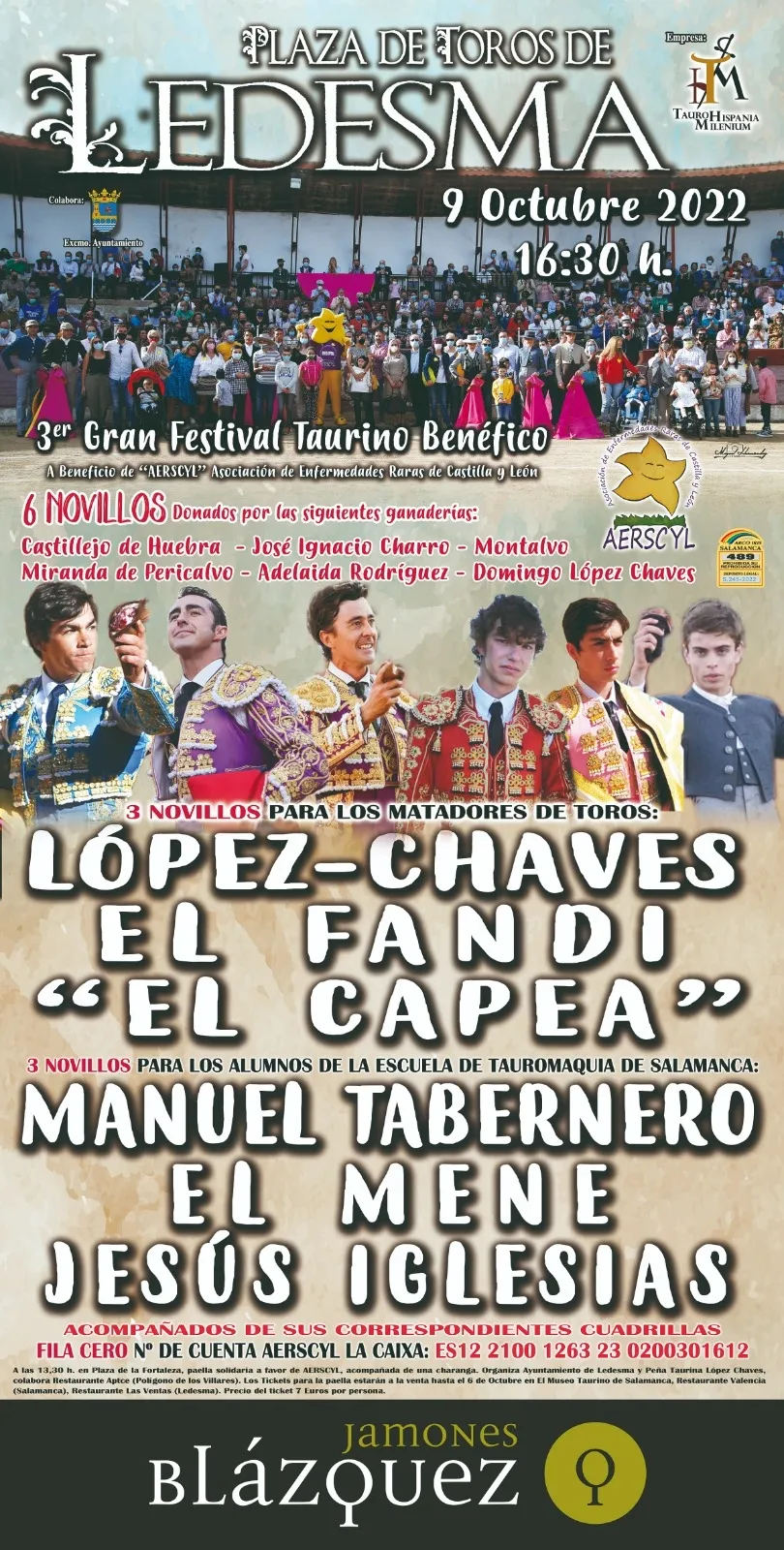 Foto 2 - Chaves, El Fandi y Capea, en el III Festival Taurino Ben&eacute;fico a favor de Aerscyl
