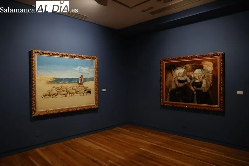 Inauguración de la exposición 'Profesores y Alumnos de la Escuela de Nobles y Bellas Artes de San Eloy'. Foto de David Sañudo