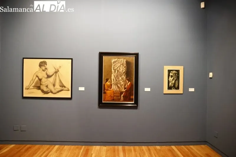 Inauguración de la exposición 'Profesores y Alumnos de la Escuela de Nobles y Bellas Artes de San Eloy'. Foto de David Sañudo
