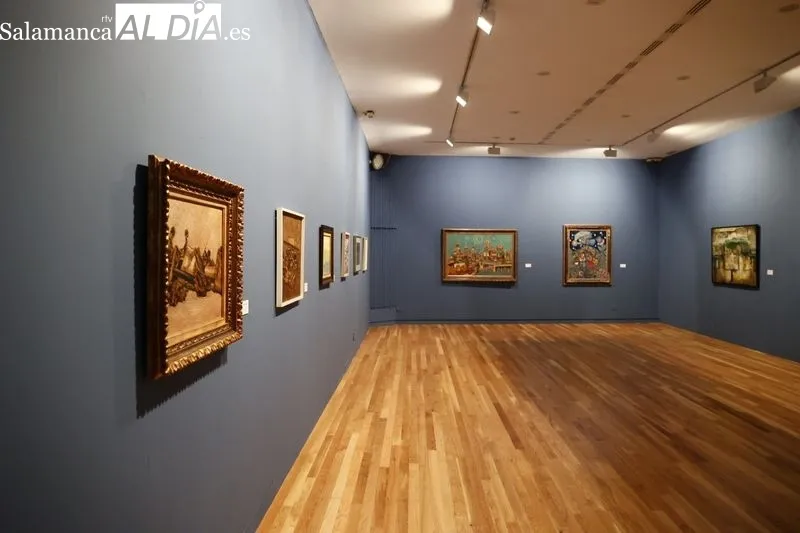 Inauguración de la exposición 'Profesores y Alumnos de la Escuela de Nobles y Bellas Artes de San Eloy'. Foto de David Sañudo
