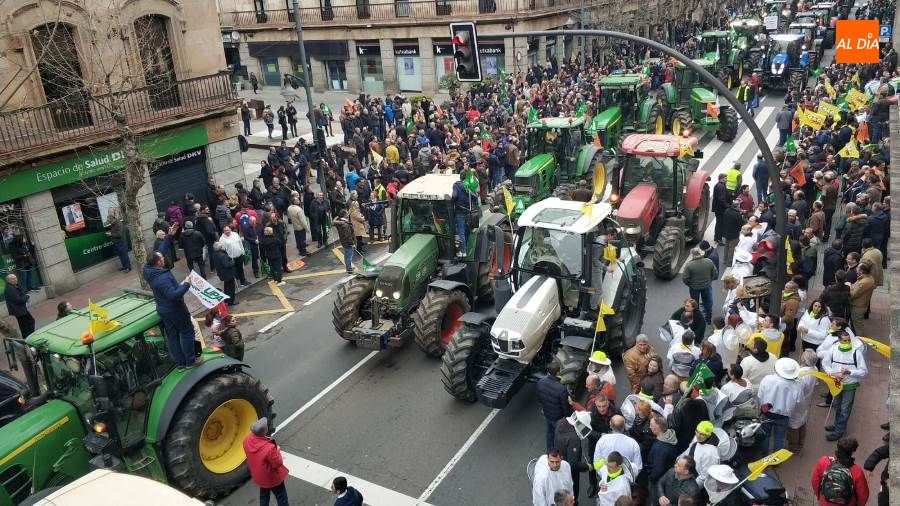 Tractorada que se celebró en Salamanca | ARCHIVO