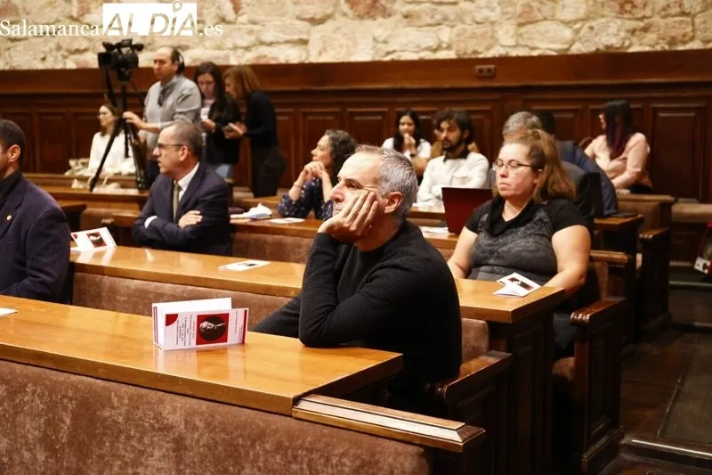 Homenaje al exrector de la USAL, Ignacio Berdugo, en el Aula Unamuno. Foto de David Sañudo