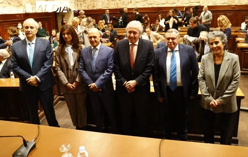 Homenaje al exrector de la USAL, Ignacio Berdugo, en el Aula Unamuno. Foto de David Sañudo