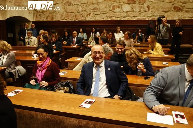 Homenaje al exrector de la USAL, Ignacio Berdugo, en el Aula Unamuno. Foto de David Sañudo