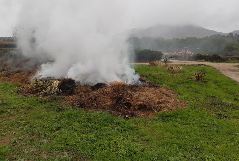 Imagen del incendio en El Tejado. Foto: @naturalezacyl