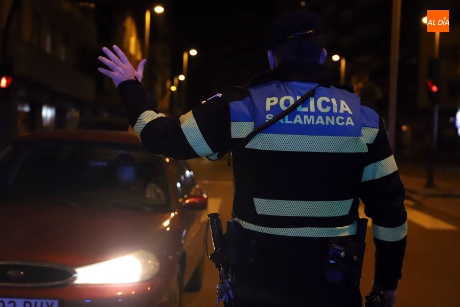Imagen de archivo de un control de la Policía Local de Salamanca