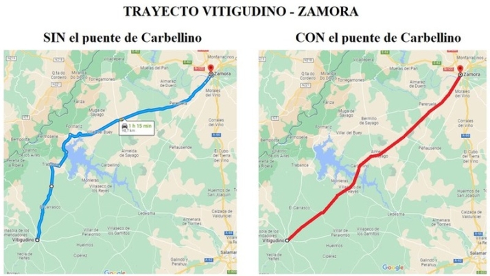Las Cortes rechazan la petición de UPL de estudiar la posibilidad de erigir un puente entre Monleras/Villaseco y Carbellino