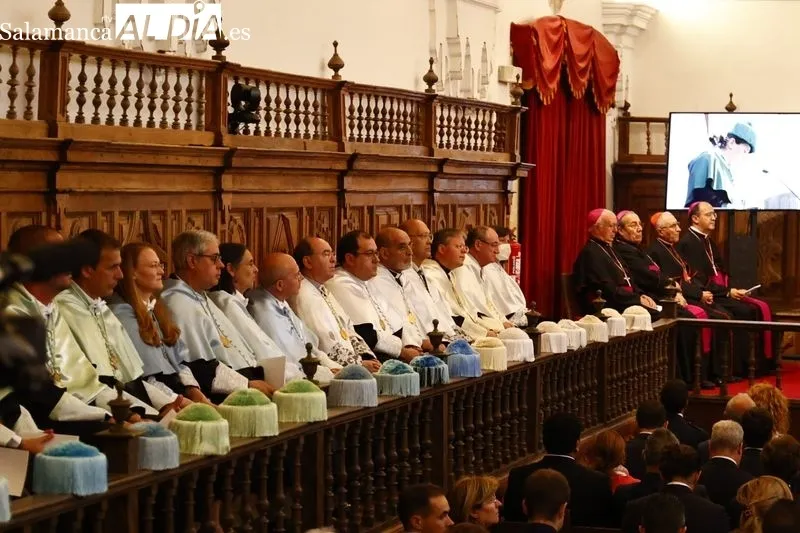 Acto académico en el Aula Magna de la Universidad Pontificia de Salamanca (UPSA) con motivo del comienzo del nuevo curso. Foto de David Sañudo