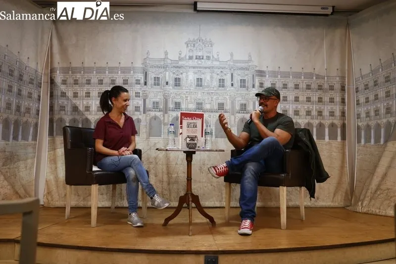 César Pérez Gellida, este miércoles en Salamanca presentando su nueva novela