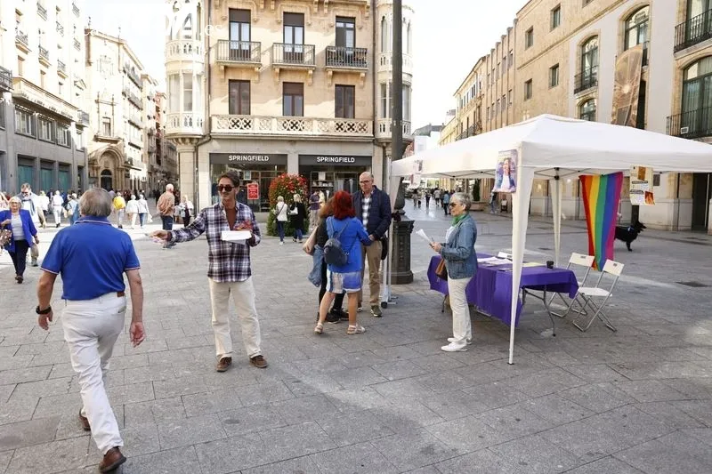 Podemos Salamanca ha informado hoy sobre sus logros en el Gobierno de coalición. Fotos: David Sañudo