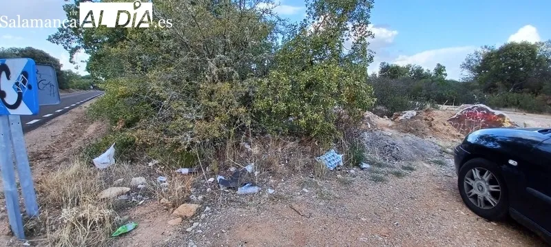 Imagen que desprende la zona de la antigua mina de Golpejas pasado el verano 