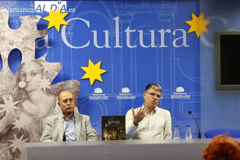 Agustín Comotto, en la presentación del cómic 'Nebrija'. Fotos: David Sañudo