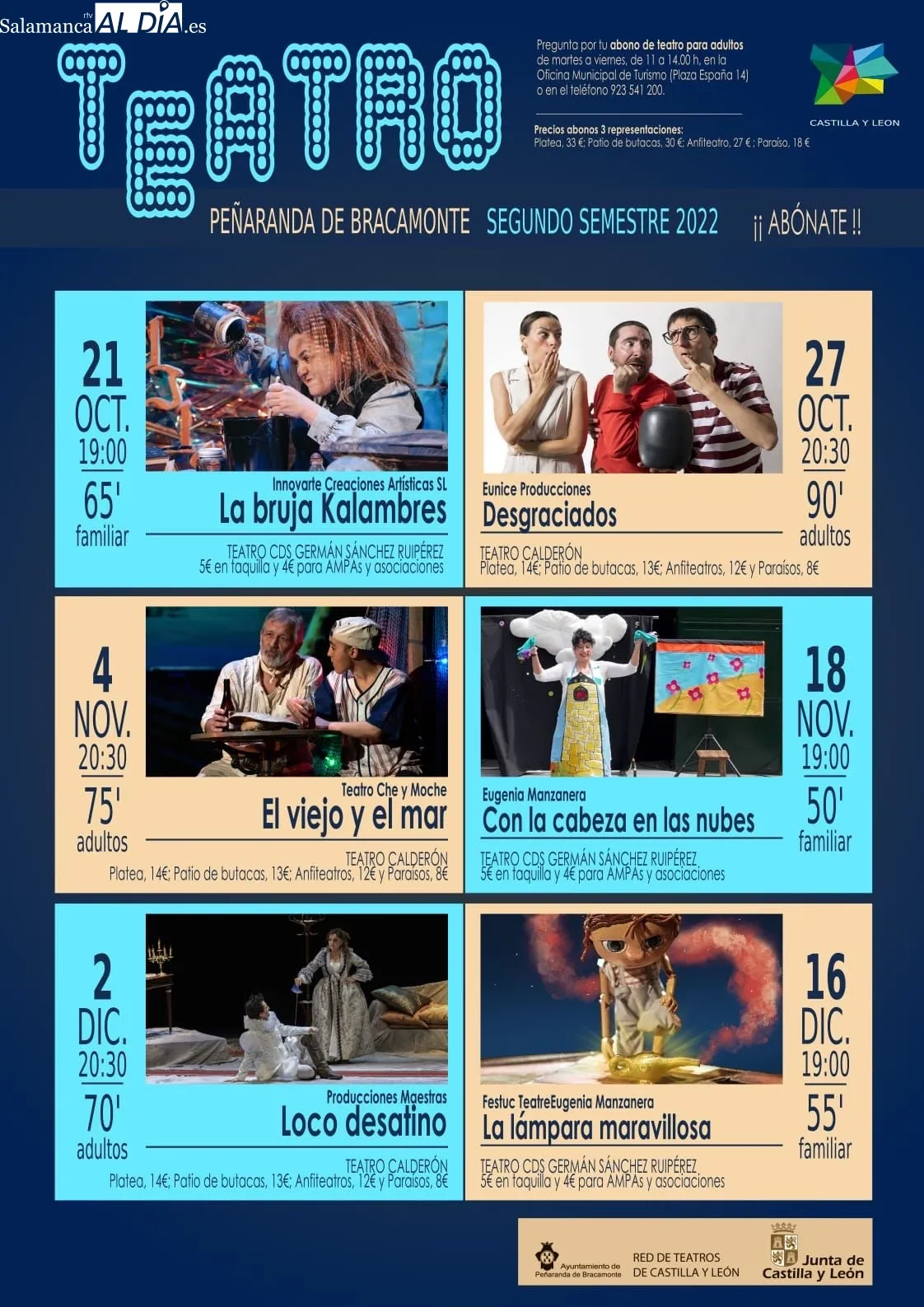 La alcaldesa Carmen Ávila, junto a la edil de Cultura, Fátima Manzano, presentaban el último semestre teatral del año