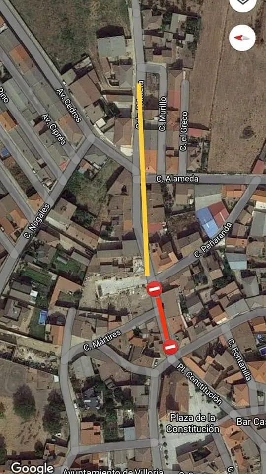 La calle Calzada Primera de Villoria permanecerá cortada las próximas semanas   