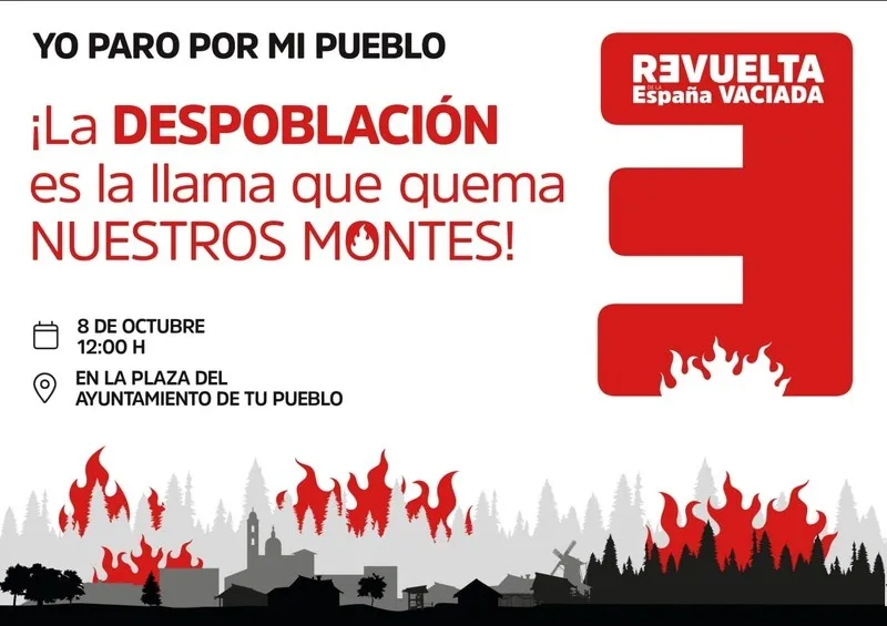 Desde la plataforma La Revuelta de la España Vaciada se invita a todos los pueblos a manifestarse en sus plazas y calles 