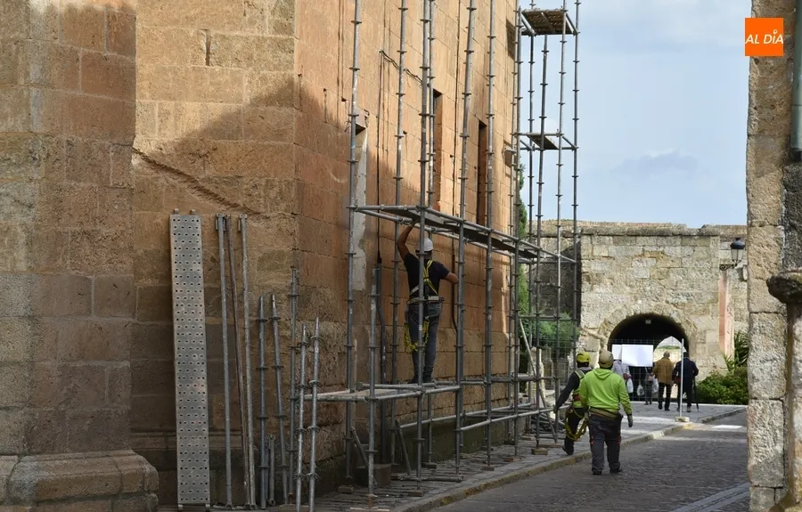 Foto 5 - Desplegados los andamios para la intervenci&oacute;n en la Catedral de Santa Mar&iacute;a