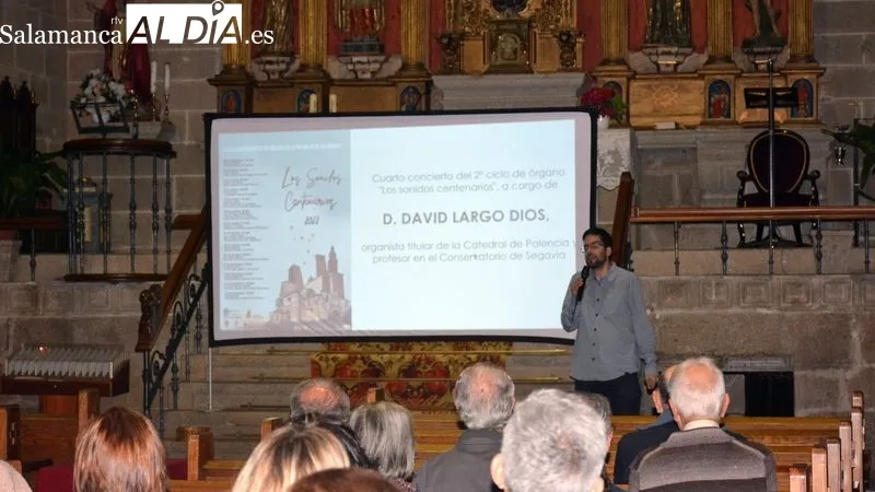 Concierto del organista David Largo en la iglesia de Lumbrales