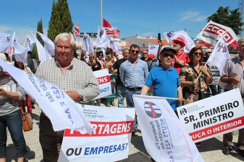 Movilización contra los peajes realizada en Vilar Formoso en 2019 | MARTÍN-GARAY