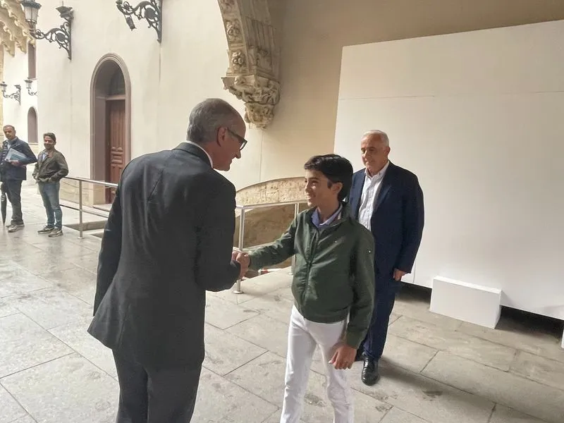 Visita de Marco Pérez a la Diputación de Salamanca este viernes. 