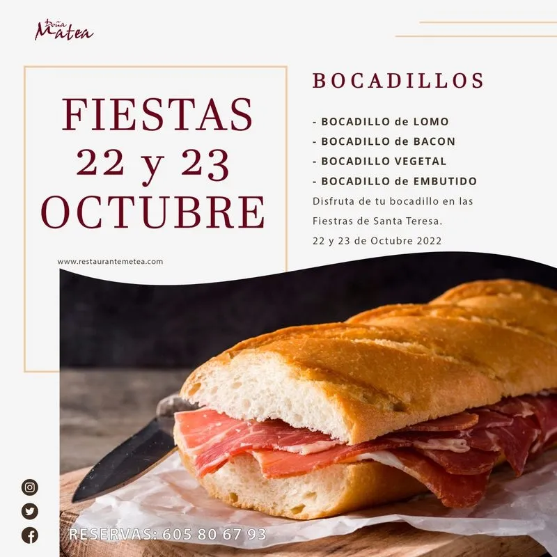 Foto 3 - Gran variedad de bocadillos y un men&uacute; festivo en el Restaurante Do&ntilde;a Matea