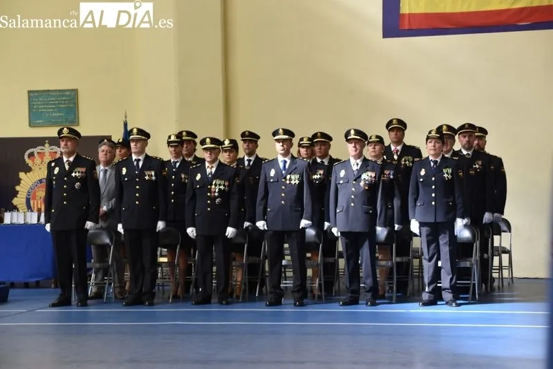 Día de la Policía en Salamanca, celebrado en el polideportivo de las dependencias policiales sitas en calle Jardines. Foto de Vanesa Martins