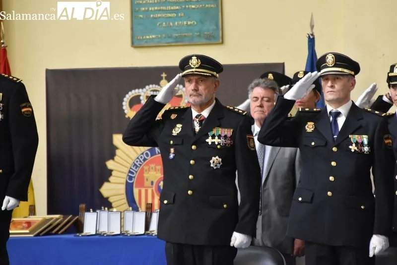 Día de la Policía en Salamanca, celebrado en el polideportivo de las dependencias policiales sitas en calle Jardines. Foto de Vanesa Martins