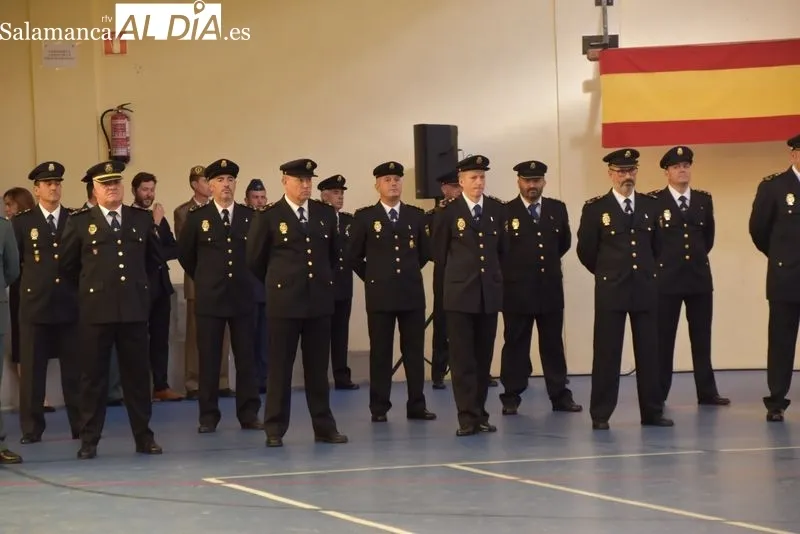 Día de la Policía en Salamanca, celebrado en el polideportivo de las dependencias policiales sitas en calle Jardines. Foto de Vanesa Martins