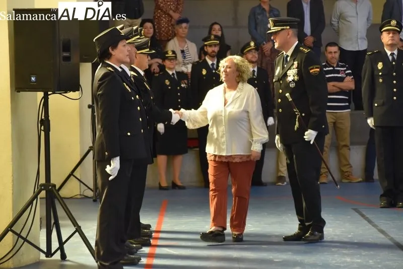 Día de la Policía en Salamanca, celebrado en el polideportivo de las dependencias policiales sitas en calle Jardines. Foto de Vanesa Martins